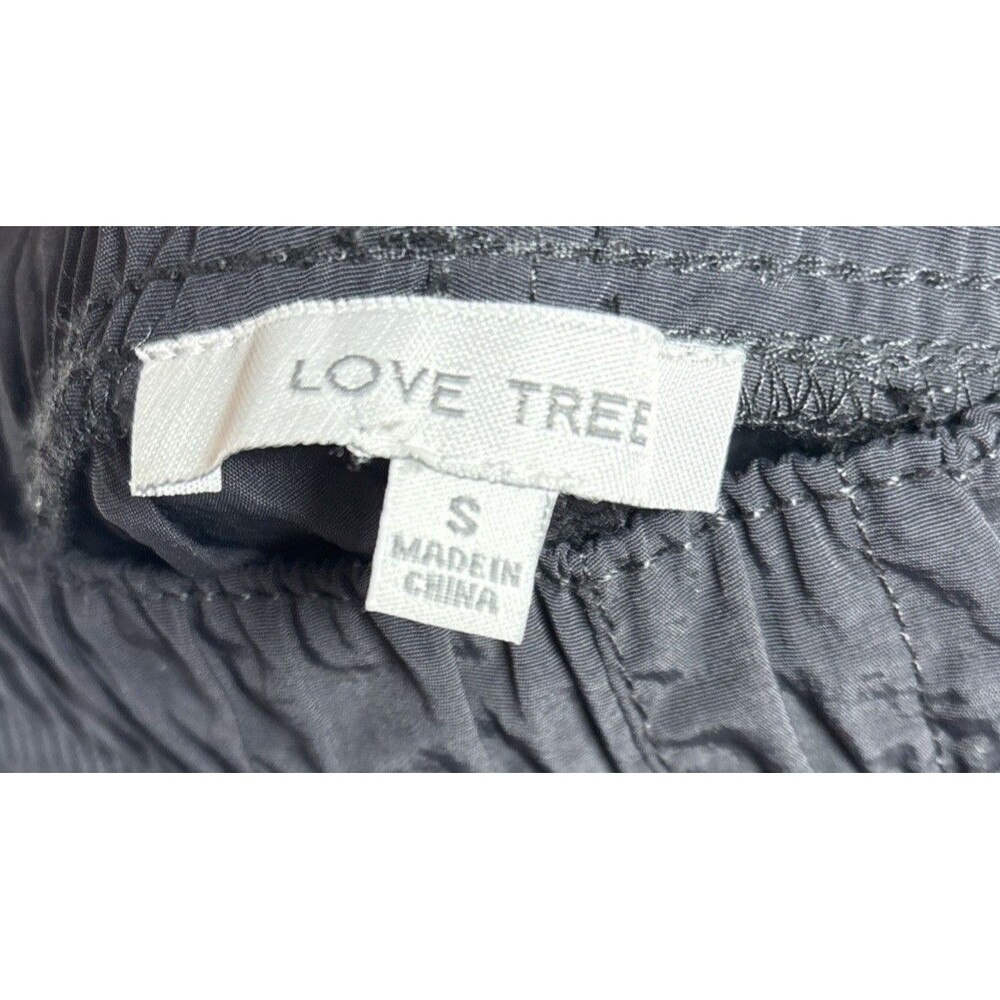 Love Tree Black Parachute Cargo Pants Womens S Y2K Gorpcore 100% Nylon Utility - Picture 7 of 16